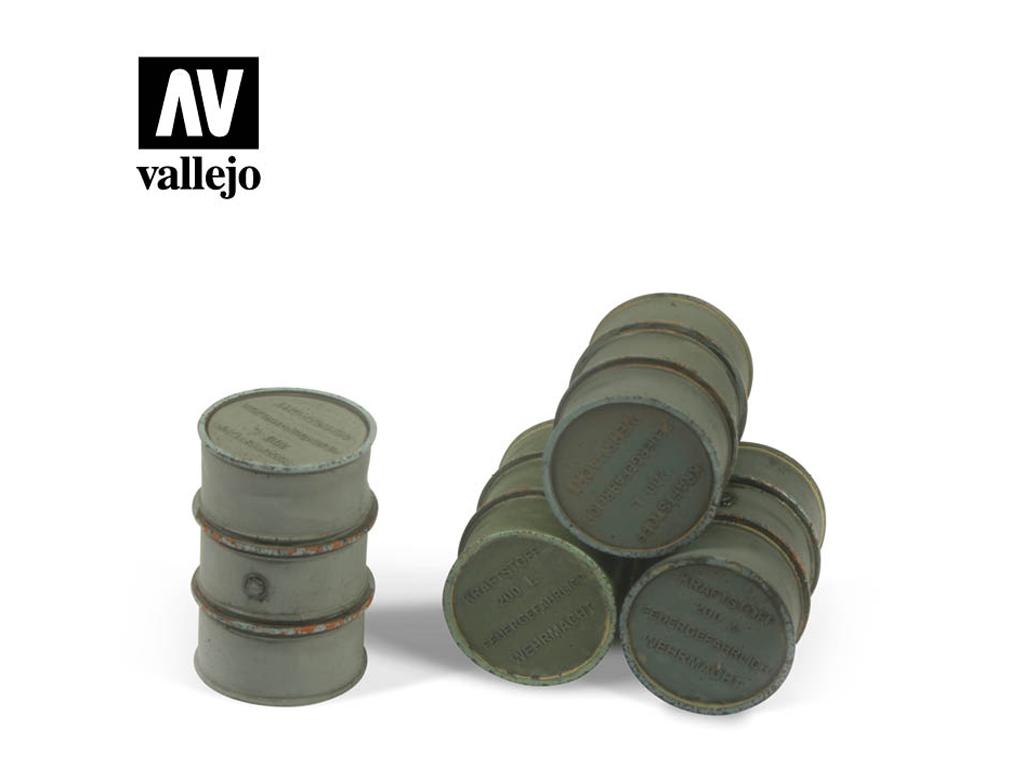 Bidones de gasolina de la Wehrmacht (Vista 1)