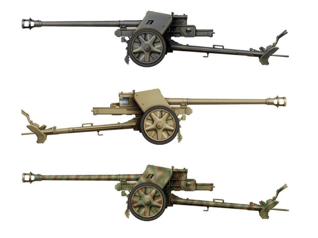 German 7,5cm Pak40 with 4 figures (Vista 4)